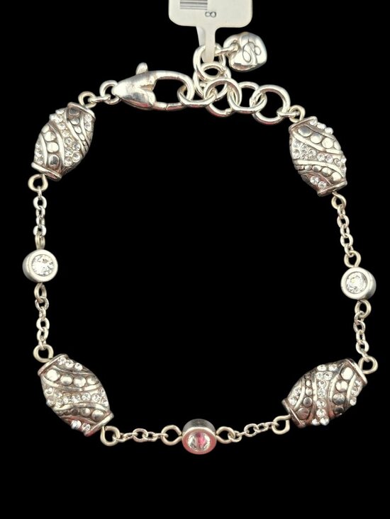 Brighton Jewelry - Brighton Cosmic Trail Silver-Tone Bracelet Swarovski Crystals Heart Adjustable